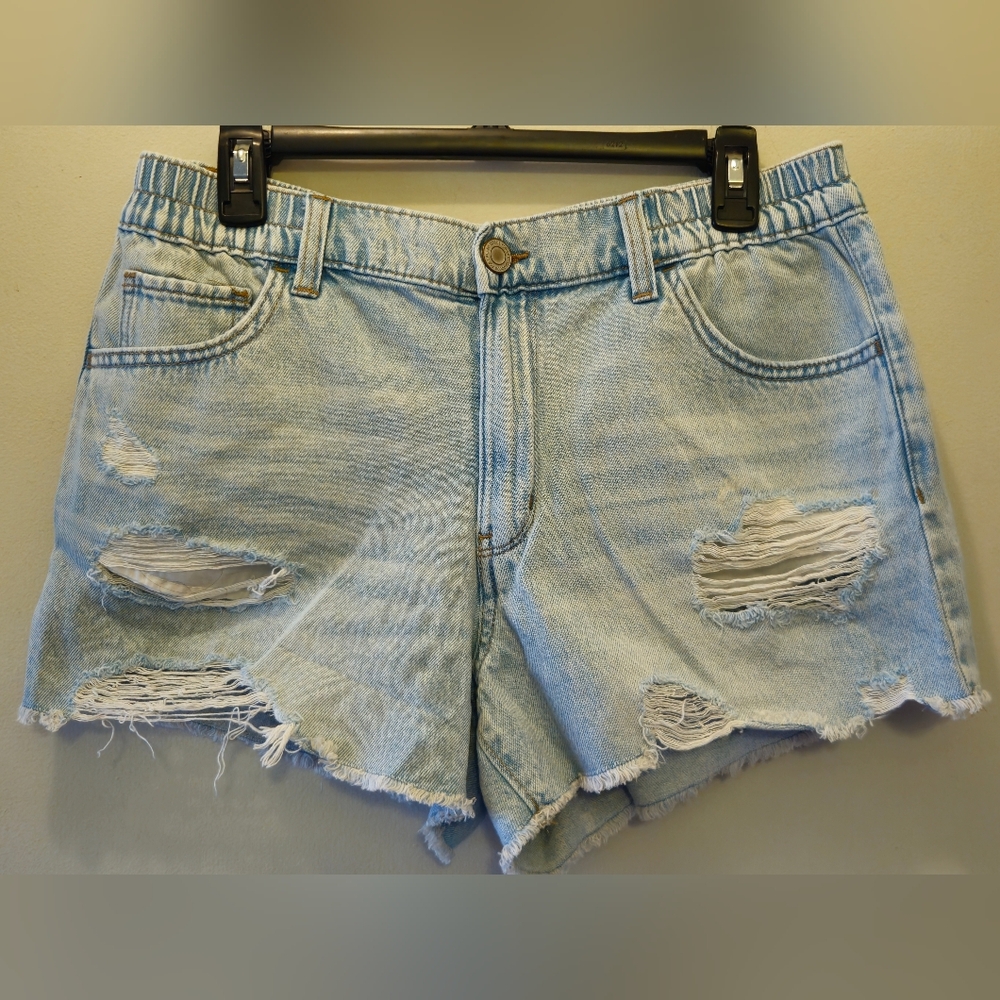 SO Light Blue Distressed Women Shorts